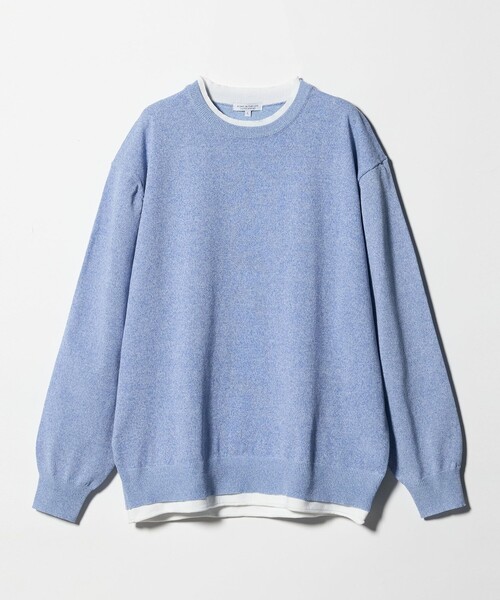 A DAY IN THE LIFE UNITED ARROWS(アデイインザライフユナイテッドアローズ)の「メランジ フェイクレイヤード ニット-ウォッシャブル-<A DAY IN THE LIFE>(ニット/セーター・メンズ・コバルトブルー/ブラック/グレー系・M/L)」の1枚目の写真