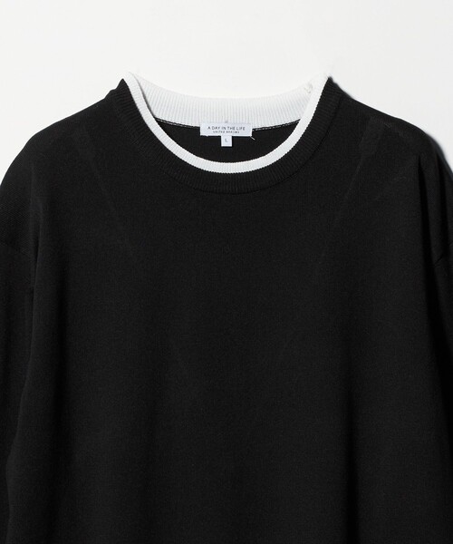 A DAY IN THE LIFE UNITED ARROWS(アデイインザライフユナイテッドアローズ)の「メランジ フェイクレイヤード ニット-ウォッシャブル-<A DAY IN THE LIFE>(ニット/セーター・メンズ・コバルトブルー/ブラック/グレー系・M/L)」の19枚目の写真