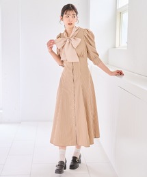 31 Sons de mode | 2026春夏新作 シアーボウタイ付きシャツワンピース(ワンピース)