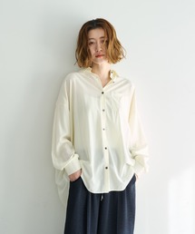 YECCA VECCA | バックギャザーロングシャツ(シャツ/ブラウス)