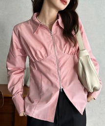 【Eclat one】 ZIP 長袖 シャツ