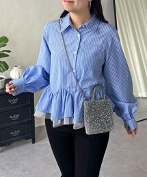 prose verse | 裾フリルチュールボリュームスリーブシャツ(シャツ/ブラウス)