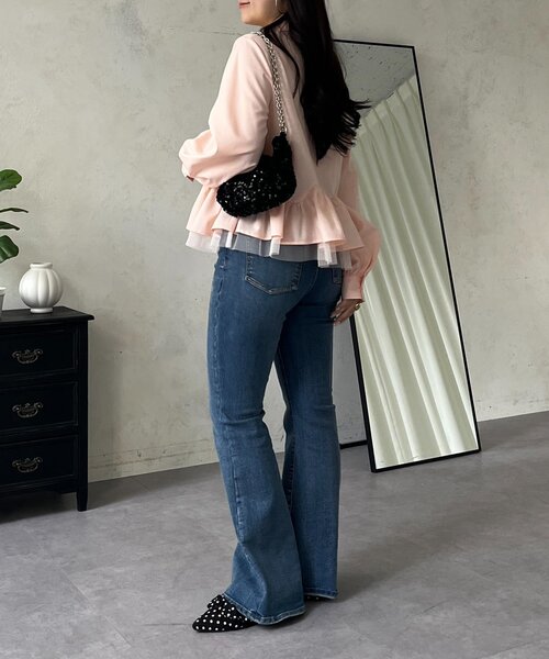 prose verse（プロズヴェール）の「裾フリルチュールボリュームスリーブシャツ（シャツ/ブラウス・レディース・オフホワイト/ブルー系その他/ピンク・MEDIUM/LARGE）」の22枚目の写真