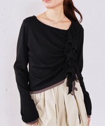 archives（アルシーヴ）の「フリルドロストカットＴＯＰＳ（Tシャツ/カットソー）」