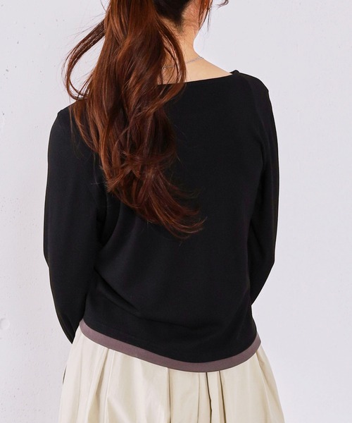 archives（アルシーヴ）の「フリルドロストカットＴＯＰＳ（Tシャツ/カットソー・レディース・ブルー/グレー/ブラック/アイボリー・MEDIUM）」の14枚目の写真