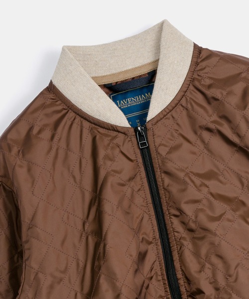 LAVENHAM(ラベンハム)の「Unwadded Bomber Jacket Womens / アンワディッド ボンバー ジャケット ウィメンズ(その他アウター・レディース・ダークブラック/オフホワイト/ブラウン・12/8/6/10)」の4枚目の写真