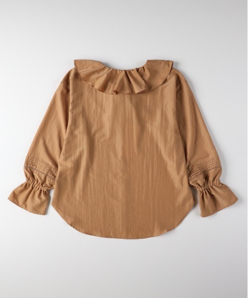 Right-on（ライトオン）の「【HONEYSUCKLE ROSE】フリルカラーブラウス (ラッフルカラー / リボンタイ / レースディテール)（シャツ/ブラウス・レディース・オフホワイト/キャメル/ブラック・M/L）」の14枚目の写真