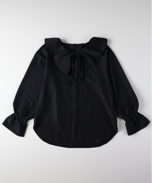 Right-on（ライトオン）の「【HONEYSUCKLE ROSE】フリルカラーブラウス (ラッフルカラー / リボンタイ / レースディテール)（シャツ/ブラウス・レディース・オフホワイト/キャメル/ブラック・M/L）」の21枚目の写真