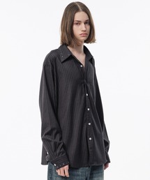 Camphor wood（カンファーウッド）の「EYELET REGULAR COLLAR STRIPE L/S SHIRT / アイレットレギュラーストライプシャツ（シャツ/ブラウス）」