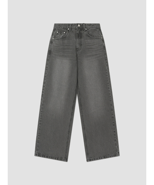 ANNEHEARTS(アンハーツ)の「Classic Long Wide Denim Washed Black(デニムパンツ・レディース・その他・MEDIUM/LARGE/SMALL)」の3枚目の写真
