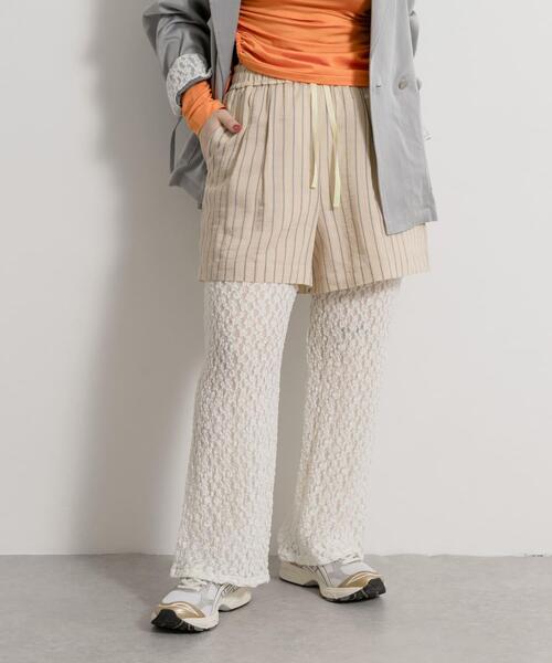 THE GOODLAND MARKET(ザグッドランドマーケット)の「cwtch LAYERED EASYPANTS(その他パンツ・レディース・ミント/オレンジ・FREE)」の2枚目の写真