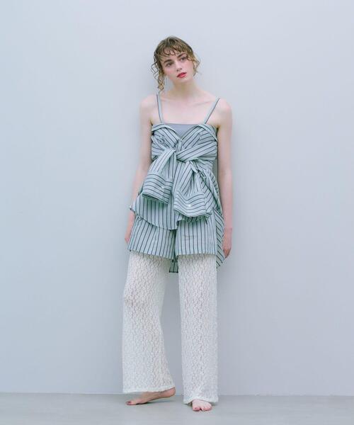 THE GOODLAND MARKET(ザグッドランドマーケット)の「cwtch LAYERED EASYPANTS(その他パンツ・レディース・ミント/オレンジ・FREE)」の5枚目の写真