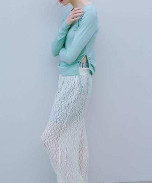 THE GOODLAND MARKET(ザグッドランドマーケット)の「cwtch LAYERED EASYPANTS(その他パンツ・レディース・ミント/オレンジ・FREE)」の6枚目の写真