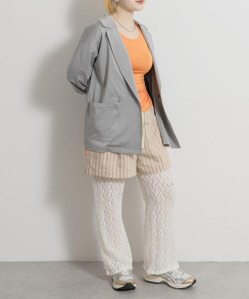 THE GOODLAND MARKET(ザグッドランドマーケット)の「cwtch LAYERED EASYPANTS(その他パンツ・レディース・ミント/オレンジ・FREE)」の14枚目の写真