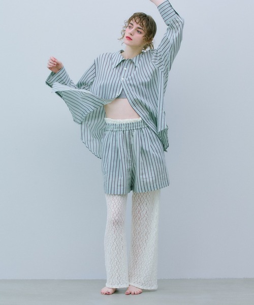 THE GOODLAND MARKET(ザグッドランドマーケット)の「cwtch LAYERED EASYPANTS(その他パンツ・レディース・ミント/オレンジ・FREE)」の4枚目の写真