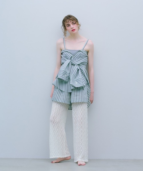 THE GOODLAND MARKET(ザグッドランドマーケット)の「cwtch LAYERED EASYPANTS(その他パンツ・レディース・ミント/オレンジ・FREE)」の5枚目の写真