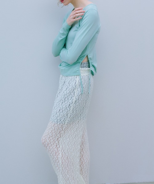 THE GOODLAND MARKET(ザグッドランドマーケット)の「cwtch LAYERED EASYPANTS(その他パンツ・レディース・ミント/オレンジ・FREE)」の6枚目の写真