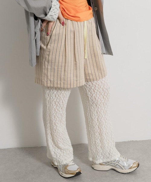 THE GOODLAND MARKET(ザグッドランドマーケット)の「cwtch LAYERED EASYPANTS(その他パンツ・レディース・ミント/オレンジ・FREE)」の12枚目の写真