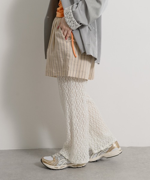 THE GOODLAND MARKET(ザグッドランドマーケット)の「cwtch LAYERED EASYPANTS(その他パンツ・レディース・ミント/オレンジ・FREE)」の13枚目の写真