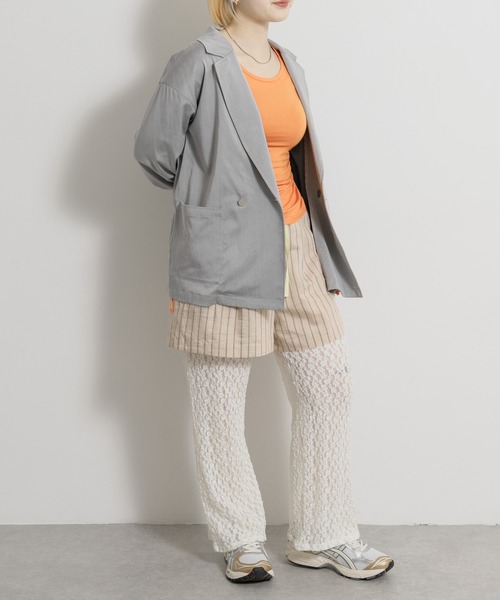 THE GOODLAND MARKET(ザグッドランドマーケット)の「cwtch LAYERED EASYPANTS(その他パンツ・レディース・ミント/オレンジ・FREE)」の14枚目の写真