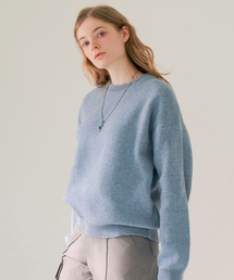 GLOWNOTE（グロウノート）の「コジリーフニット [ブルー]（ニット/セーター）」