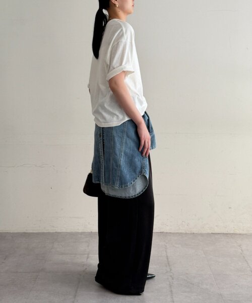 LOUNGEDRESS（ラウンジドレス）の「サテンワイドイージーパンツ（その他パンツ・レディース・ブラック・MEDIUM/SMALL）」の4枚目の写真