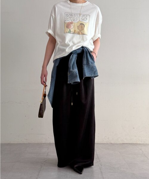 LOUNGEDRESS（ラウンジドレス）の「サテンワイドイージーパンツ（その他パンツ・レディース・ブラック/アイボリー・MEDIUM/SMALL）」の19枚目の写真