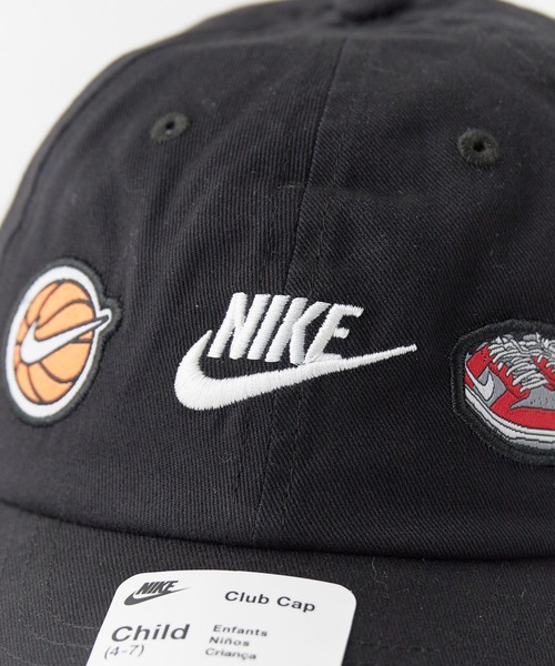NIKE(ナイキ)の「NIKE/ナイキ Statement Patch Club Cap キャップ 帽子 ロゴ ワッペン 2026年春夏(キャップ・キッズ・ホワイト/ブラック・FREE)」の9枚目の写真