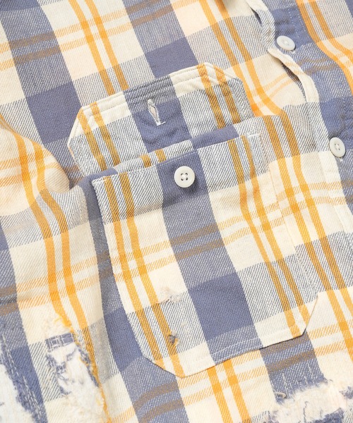 BOW WOW（バウワウ）の「UNIQUE POCKET CHECKED FLANNEL SHIRT AGED（シャツ/ブラウス・メンズ・その他1・XL/L）」の5枚目の写真