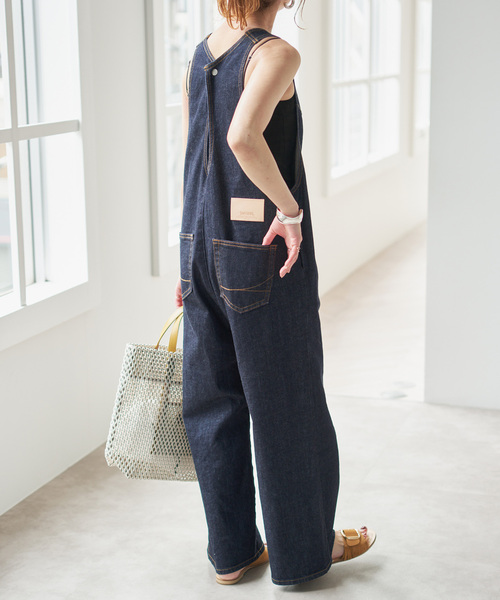 Spick & Span（スピックアンドスパン）の「SOMETHING / サムシング for Spick & Span 別注 ALLINONE（つなぎ/オールインワン・レディース・アイボリー/ネイビー・SMALL）」の7枚目の写真