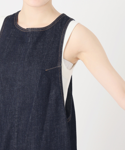 Spick & Span（スピックアンドスパン）の「SOMETHING / サムシング for Spick & Span 別注 ALLINONE（つなぎ/オールインワン・レディース・アイボリー/ネイビー・SMALL）」の14枚目の写真