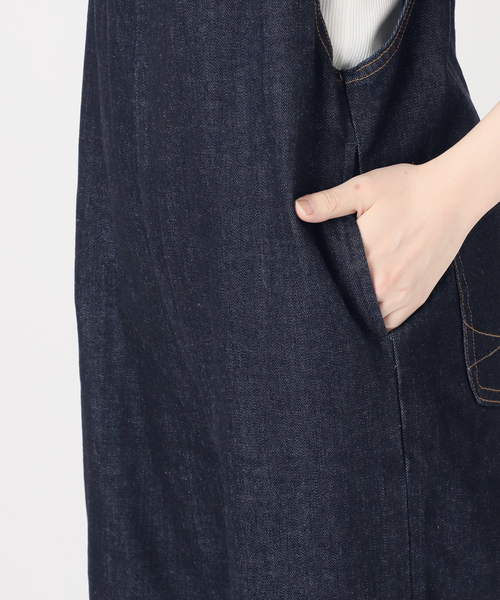 Spick & Span（スピックアンドスパン）の「SOMETHING / サムシング for Spick & Span 別注 ALLINONE（つなぎ/オールインワン・レディース・アイボリー/ネイビー・SMALL）」の15枚目の写真