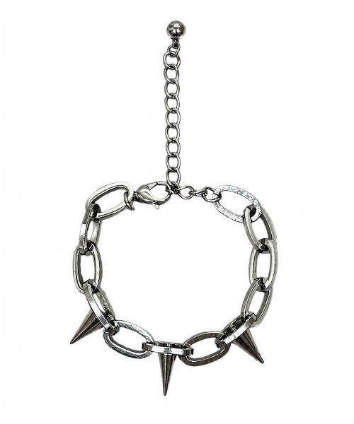 Never mind the XU（ネバーマインドザエックスユー）の「【Never mind the XU】spike bracelet 2 / 【ネバーマインド ザ エックスユー】スパイクブレスレット（ブレスレット・メンズ・シルバー・ONE SIZE）」の4枚目の写真