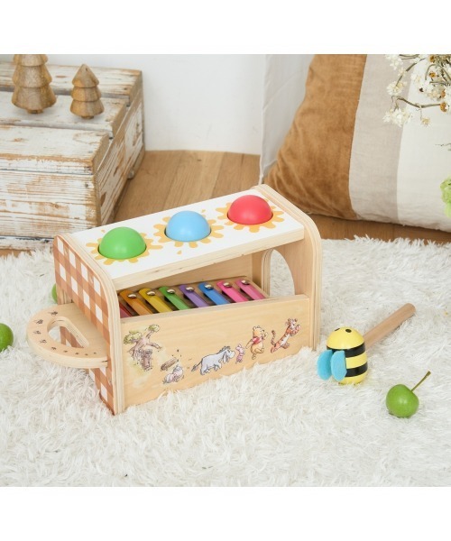 Disney(ディズニー)の「DISNEY HELLO! WOODEN WORLD くまのプーさん ボール落とし&シロフォン(おもちゃ・キッズ・マルチ・FREE)」の1枚目の写真