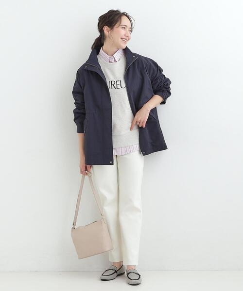 SHOO・LA・RUE(シューラルー)の「【選べる色・柄/S-LL】通年使える レギュラーカラーシャツ(シャツ/ブラウス・レディース・ブルー系7/ホワイト/ピンク系3/グリーン系・03/02/01/04)」の8枚目の写真