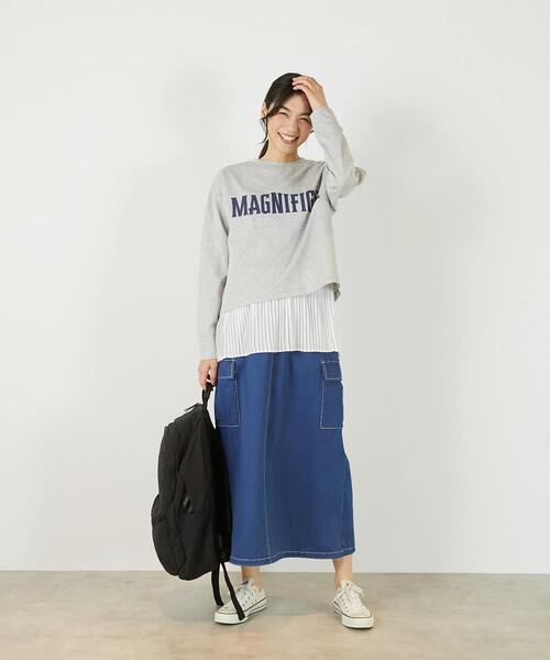 MELROSE claire(メルローズ クレール)の「【コットンフライス+プリーツタンクトップ】(タンクトップ・レディース・グレー/ブラック/ベージュ/オフホワイト・FREE)」の11枚目の写真