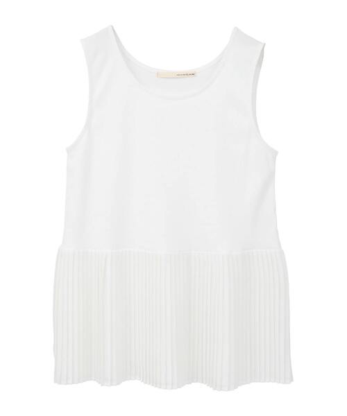 MELROSE claire(メルローズ クレール)の「【コットンフライス+プリーツタンクトップ】(タンクトップ・レディース・グレー/ブラック/ベージュ/オフホワイト・FREE)」の12枚目の写真