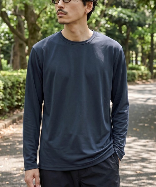 Printstar（プリントスター）の「【Printstar】3.5オンス インターロックドライ長袖Ｔシャツ 00352 紫外線対策 UVカット UPF50 吸水速乾 ロンT ジム スポーツ フィットネス ランニング アウトドア（Tシャツ/カットソー・レディース・ダークグレー/ブラック/イエロー/インディゴブルー/ロイヤルブルー/ネイビー/ライトブラック/ピンク/レッド/ホワイト・LL/M/S/L）」の5枚目の写真