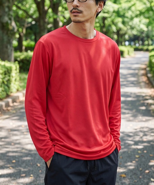 Printstar（プリントスター）の「【Printstar】3.5オンス インターロックドライ長袖Ｔシャツ 00352 紫外線対策 UVカット UPF50 吸水速乾 ロンT ジム スポーツ フィットネス ランニング アウトドア（Tシャツ/カットソー・レディース・ダークグレー/ブラック/イエロー/インディゴブルー/ロイヤルブルー/ネイビー/ライトブラック/ピンク/レッド/ホワイト・LL/M/S/L）」の10枚目の写真