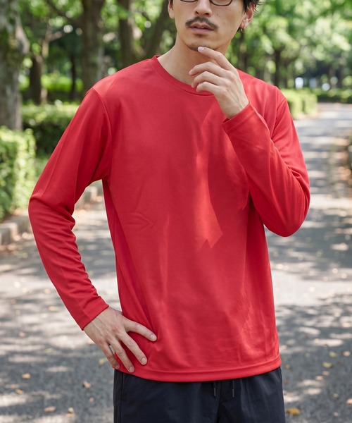 Printstar（プリントスター）の「【Printstar】3.5オンス インターロックドライ長袖Ｔシャツ 00352 紫外線対策 UVカット UPF50 吸水速乾 ロンT ジム スポーツ フィットネス ランニング アウトドア（Tシャツ/カットソー・レディース・ダークグレー/ブラック/イエロー/インディゴブルー/ロイヤルブルー/ネイビー/ライトブラック/ピンク/レッド/ホワイト・LL/M/S/L）」の18枚目の写真