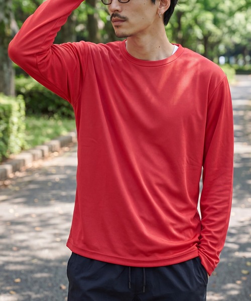 Printstar（プリントスター）の「【Printstar】3.5オンス インターロックドライ長袖Ｔシャツ 00352 紫外線対策 UVカット UPF50 吸水速乾 ロンT ジム スポーツ フィットネス ランニング アウトドア（Tシャツ/カットソー・レディース・ダークグレー/ブラック/イエロー/インディゴブルー/ロイヤルブルー/ネイビー/ライトブラック/ピンク/レッド/ホワイト・LL/M/S/L）」の17枚目の写真