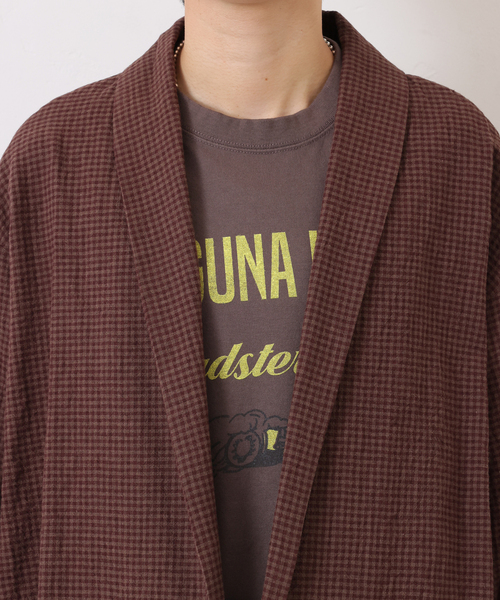 JOURNAL STANDARD LUXE（ジャーナルスタンダード　ラックス）の「LCワッシャー ショールカラージャケット（その他アウター・レディース・ネイビー/ブラウン・FREE）」の14枚目の写真