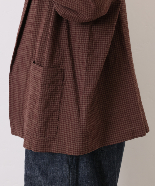 JOURNAL STANDARD LUXE（ジャーナルスタンダード　ラックス）の「LCワッシャー ショールカラージャケット（その他アウター・レディース・ネイビー/ブラウン・FREE）」の19枚目の写真