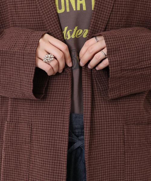 JOURNAL STANDARD LUXE（ジャーナルスタンダード　ラックス）の「LCワッシャー ショールカラージャケット（その他アウター・レディース・ネイビー/ブラウン・FREE）」の20枚目の写真