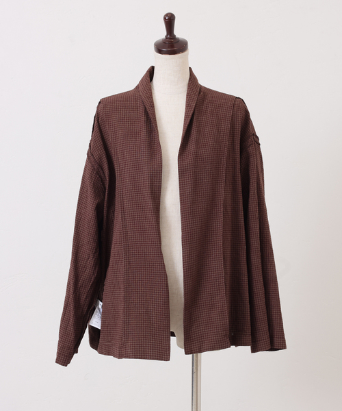 JOURNAL STANDARD LUXE（ジャーナルスタンダード　ラックス）の「LCワッシャー ショールカラージャケット（その他アウター・レディース・ネイビー/ブラウン・FREE）」の22枚目の写真