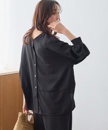 Elura | 【UVカット・防シワ機能付き】サラサラリラクシー7分ブラウス/656784(シャツ/ブラウス)