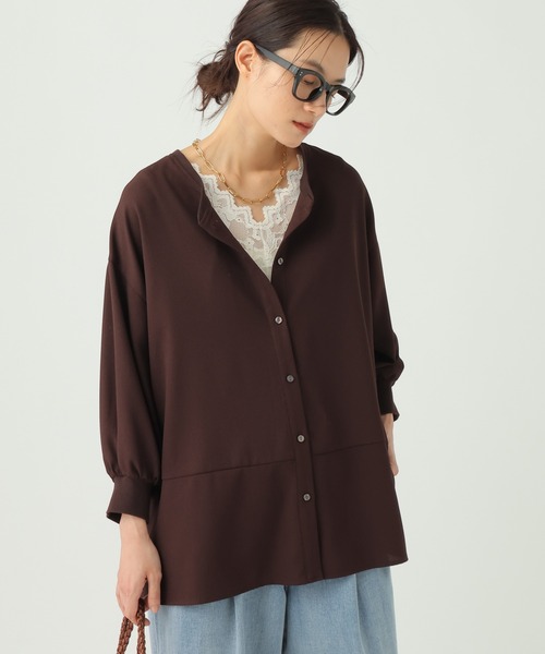 Elura（エルーラ）の「【UVカット・防シワ機能付き】サラサラリラクシー7分ブラウス/656784（シャツ/ブラウス・レディース・ブラック/ダークブラウン/オフホワイト/モカ・FREE）」の17枚目の写真