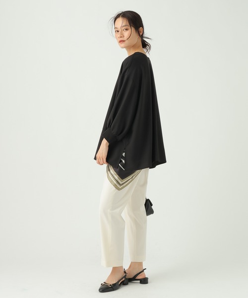 Elura（エルーラ）の「【UVカット・防シワ機能付き】サラサラリラクシー7分ブラウス/656784（シャツ/ブラウス・レディース・ブラック/ダークブラウン/オフホワイト/モカ・FREE）」の11枚目の写真