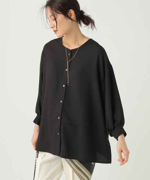 Elura（エルーラ）の「【UVカット・防シワ機能付き】サラサラリラクシー7分ブラウス/656784（シャツ/ブラウス・レディース・ブラック/ダークブラウン/オフホワイト/モカ・FREE）」の9枚目の写真