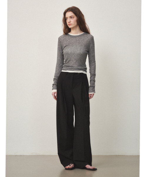 OSTKAKA(オストカーカ)の「ウールベルト付きワイドスラックスブラック(スラックス・レディース・その他・SMALL/MEDIUM/LARGE)」の3枚目の写真